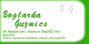 boglarka guzmics business card